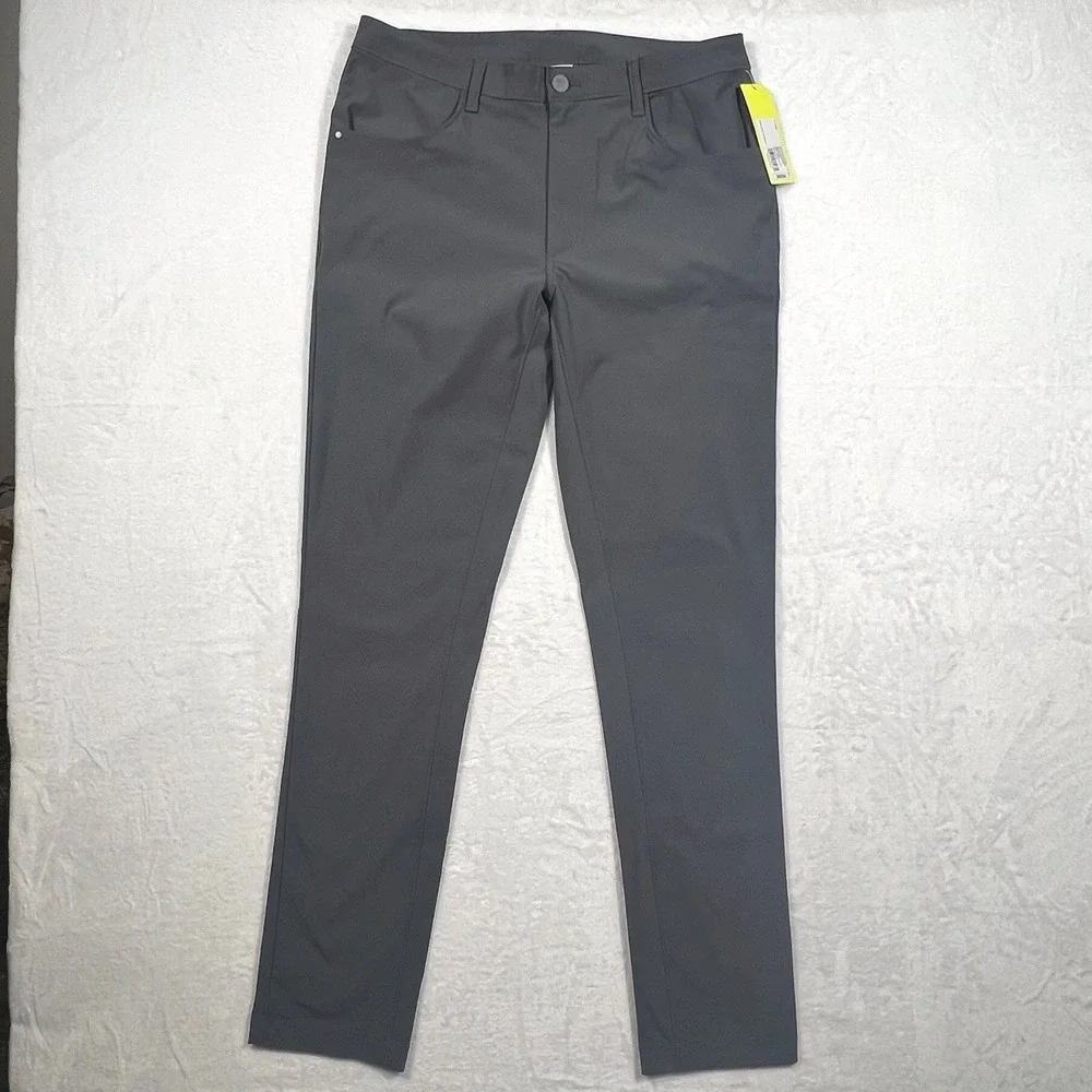 All in Motion Mens Golf Pants Dark Gray 36x34 Slim Straight Stretch Performance